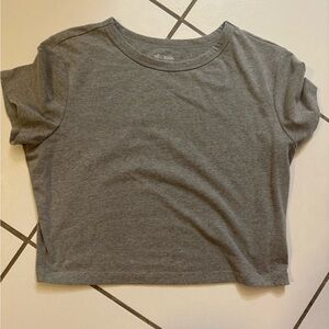Gray Cropped T-Shirt